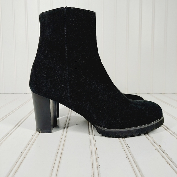 Blondo Rapha Black Suede Waterproof Zip Up Ankle Boots C1004 - Picture 5 of 11